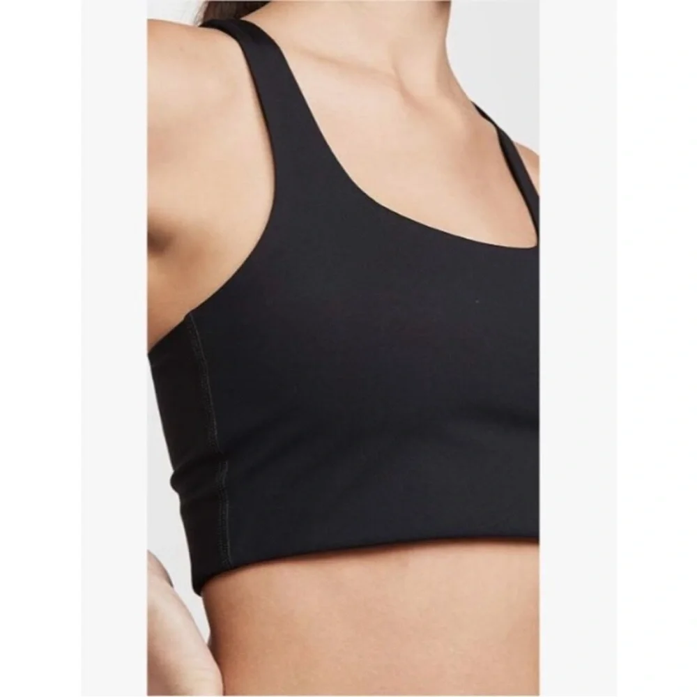 Girlfriend Collective Paloma Longline Racerback Sports Bra‎ Black